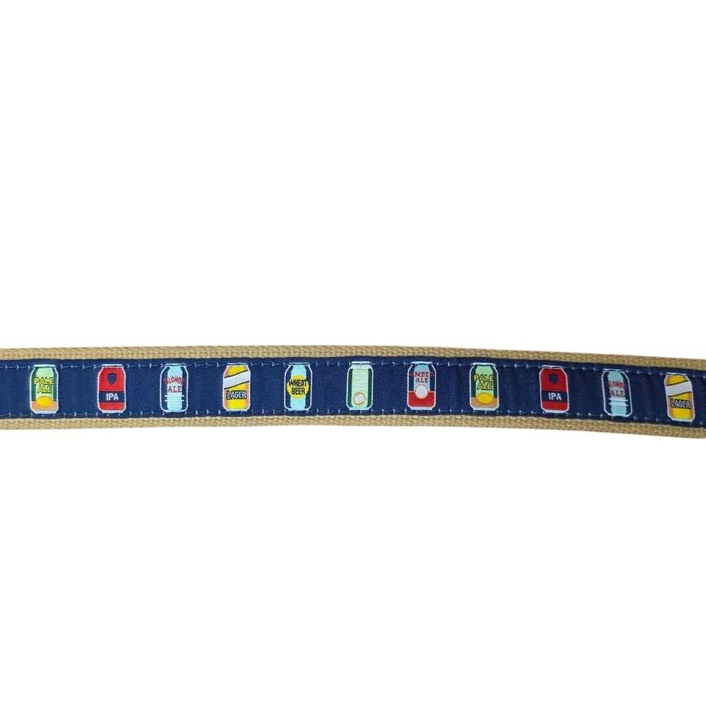 Palmetto Moon Mens Zep Pro Beer Cans Ribbon Belt USA Size 40